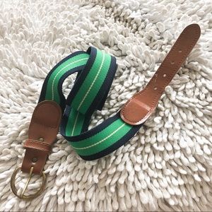 VINTAGE 70’s elastic green and blue stretchy belt